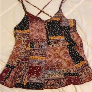 American Eagle boho strappy tank